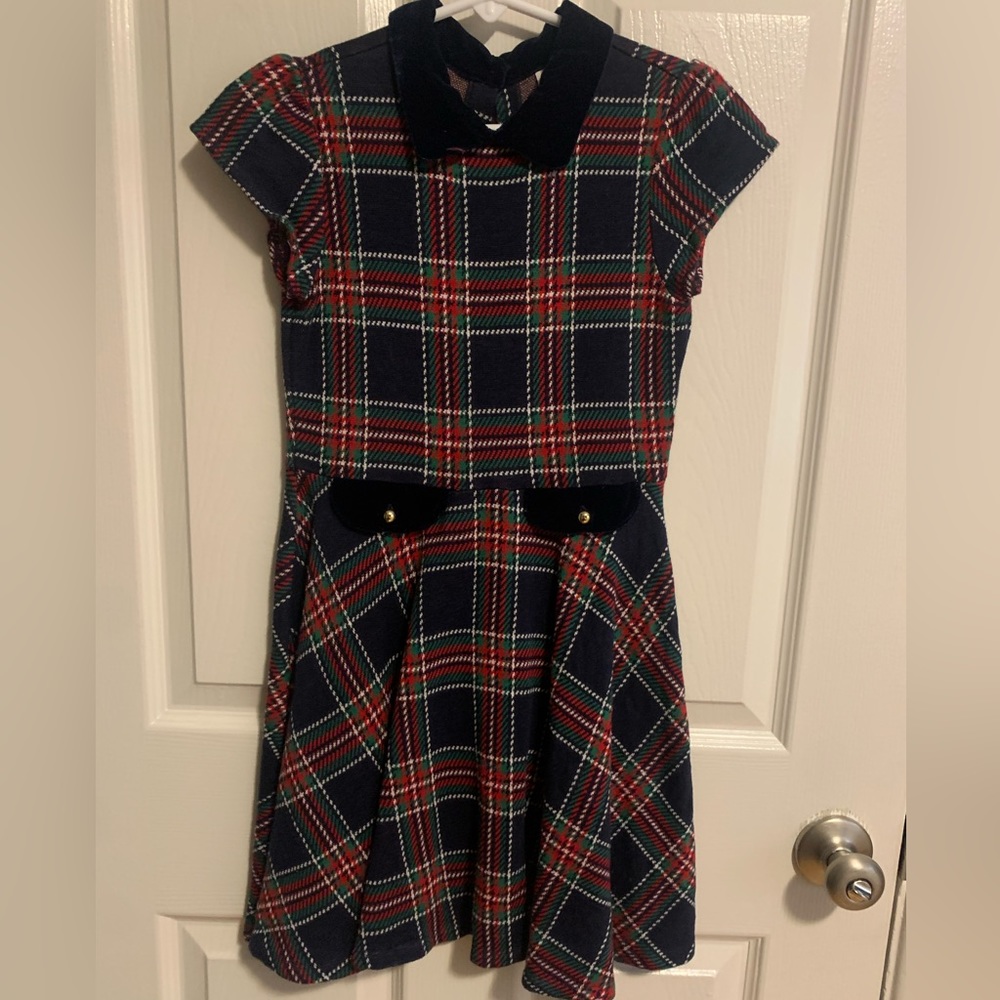 Janie and Jack - plaid jacquard dress- size 8